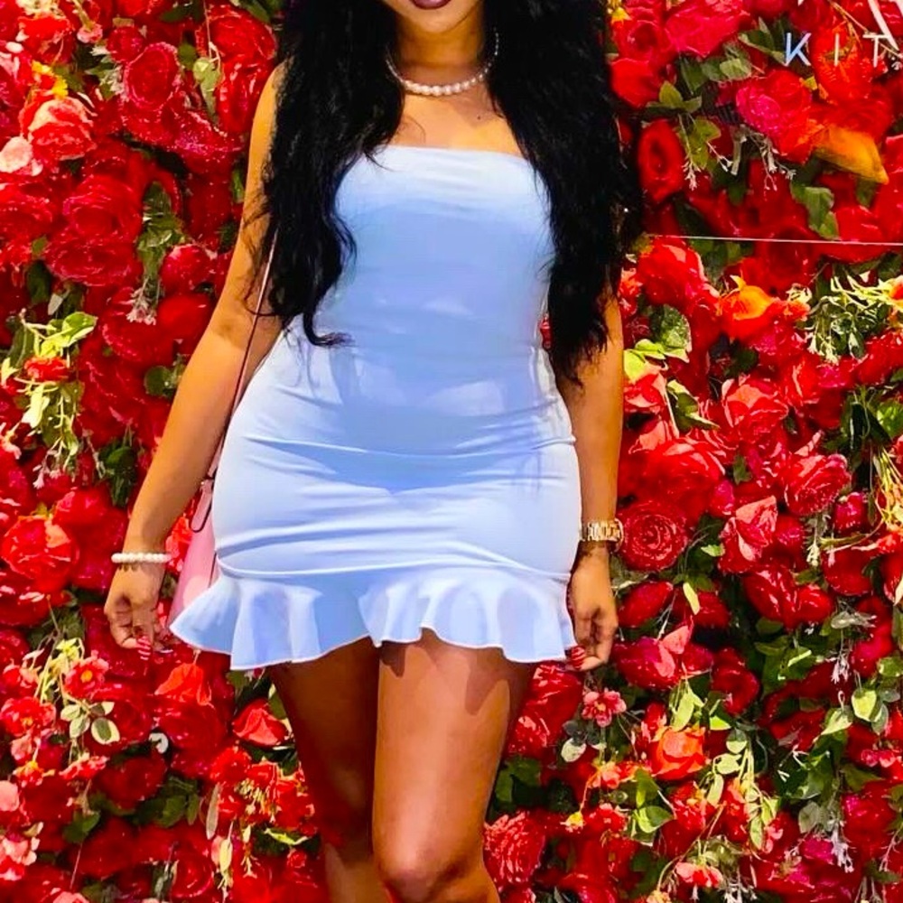 Light Blue ruffle dress